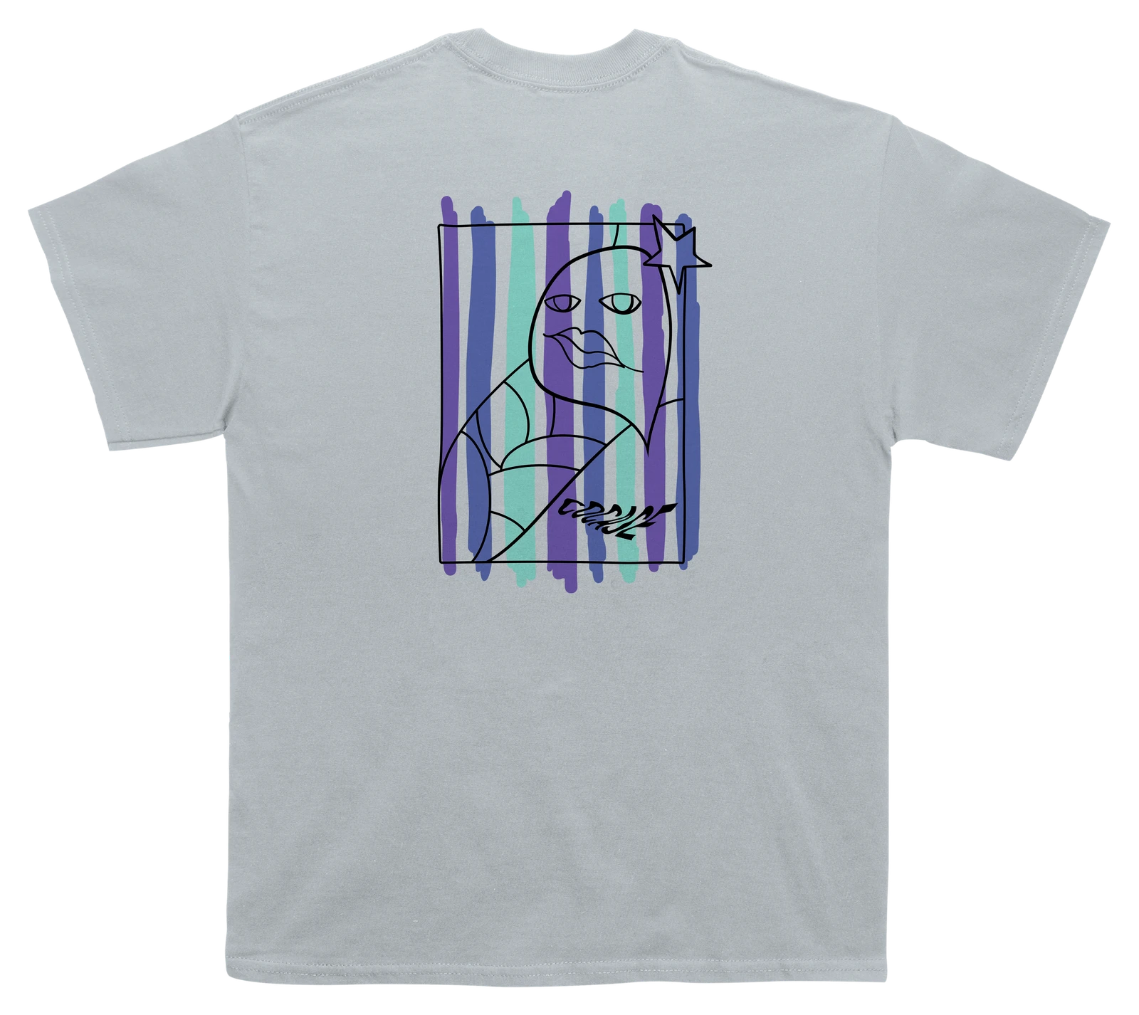 T-shirt Street Artist bleu bébé — vue arrière
