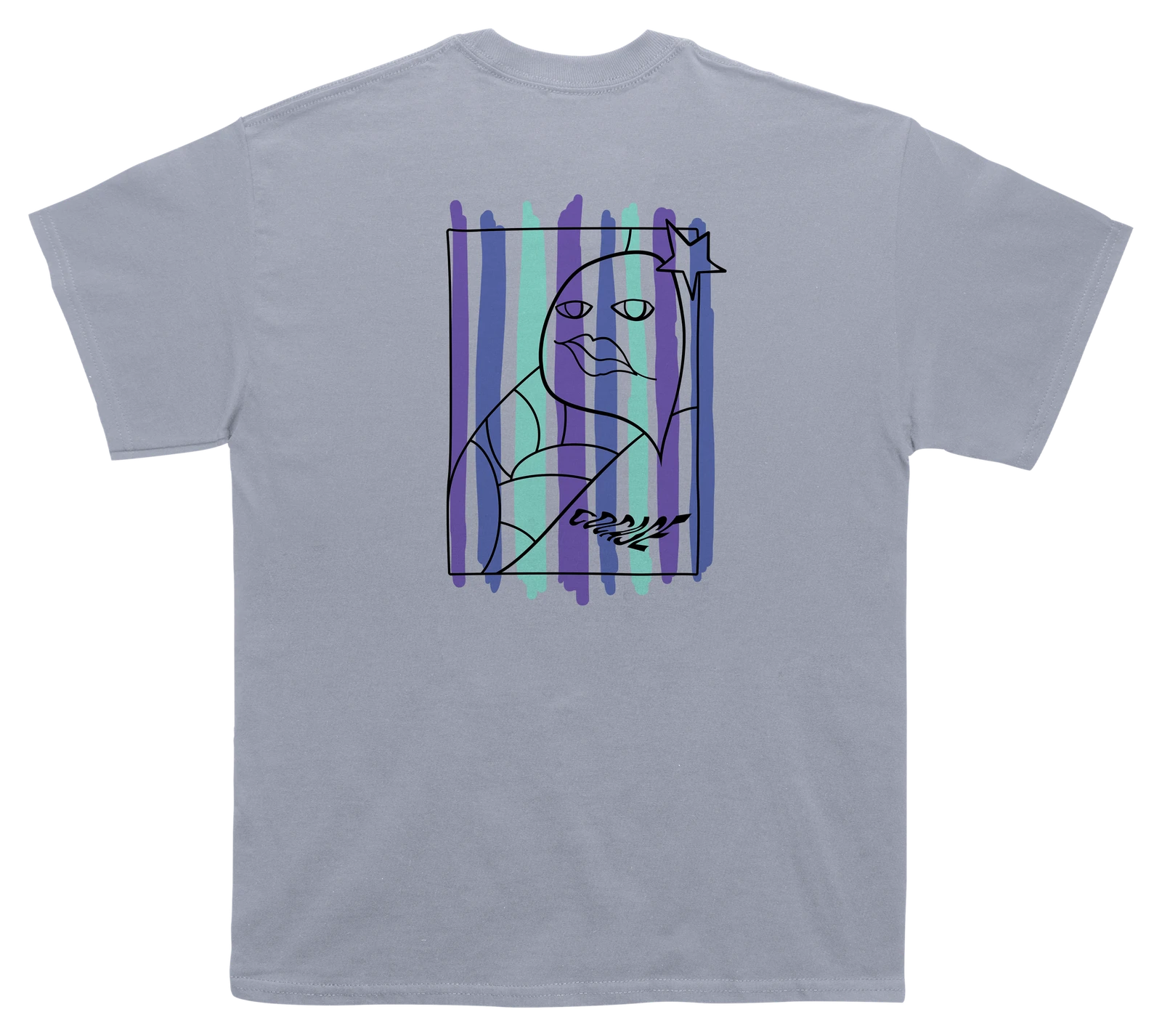 T-shirt Street Artist bleu serein — vue arrière