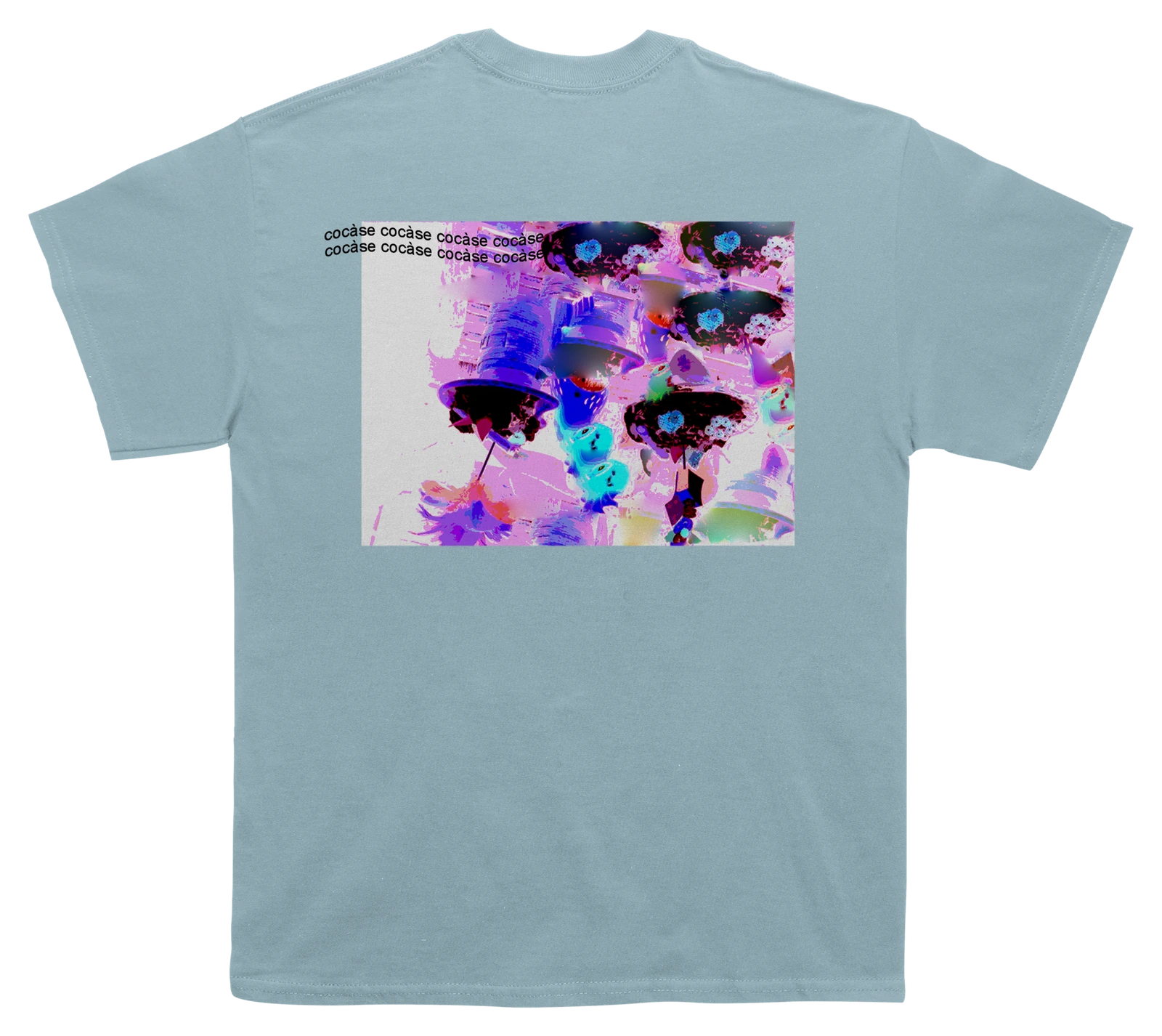T-shirt Colorimeric bleu ciel — vue arrière