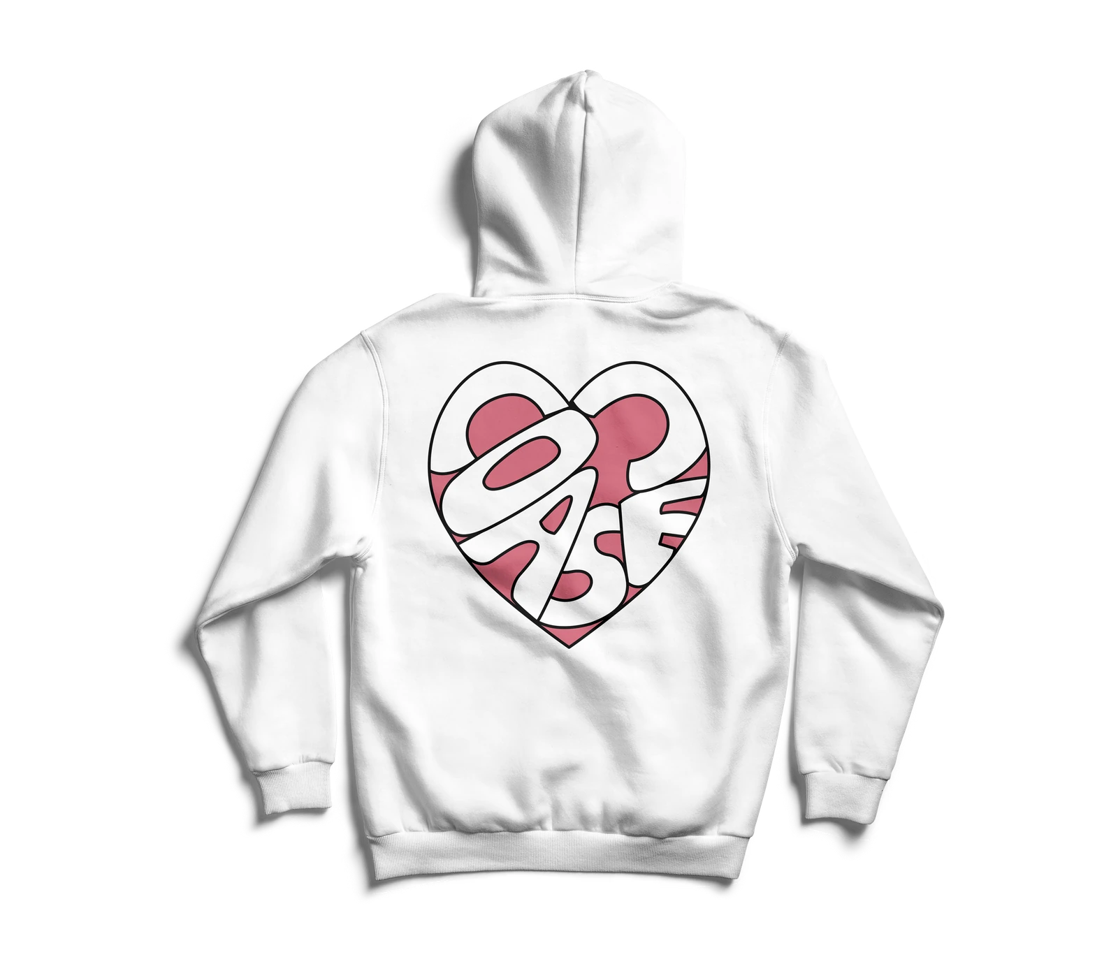 Hoodie Red Valentine's blanc — vue arrière